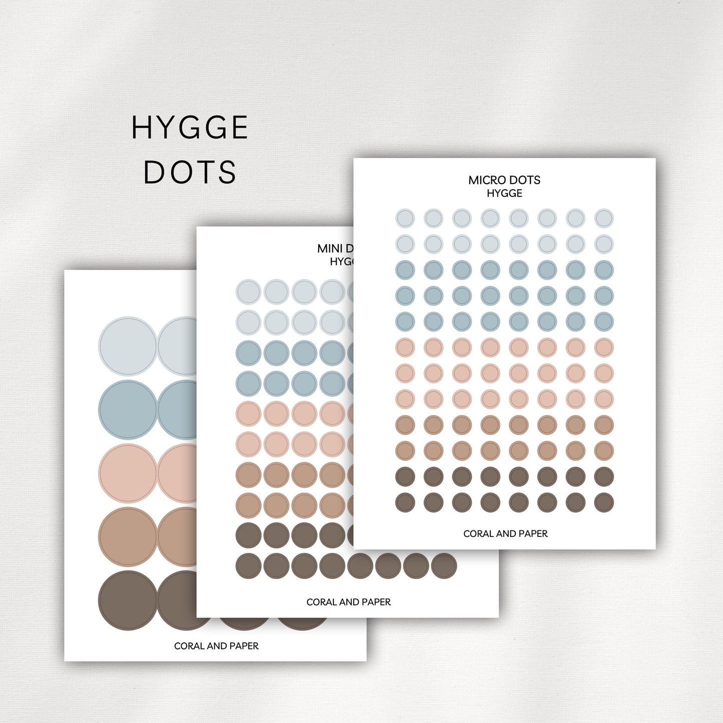 Hygge Dots Planner Stickers | Minimal Functional Dots Stickers