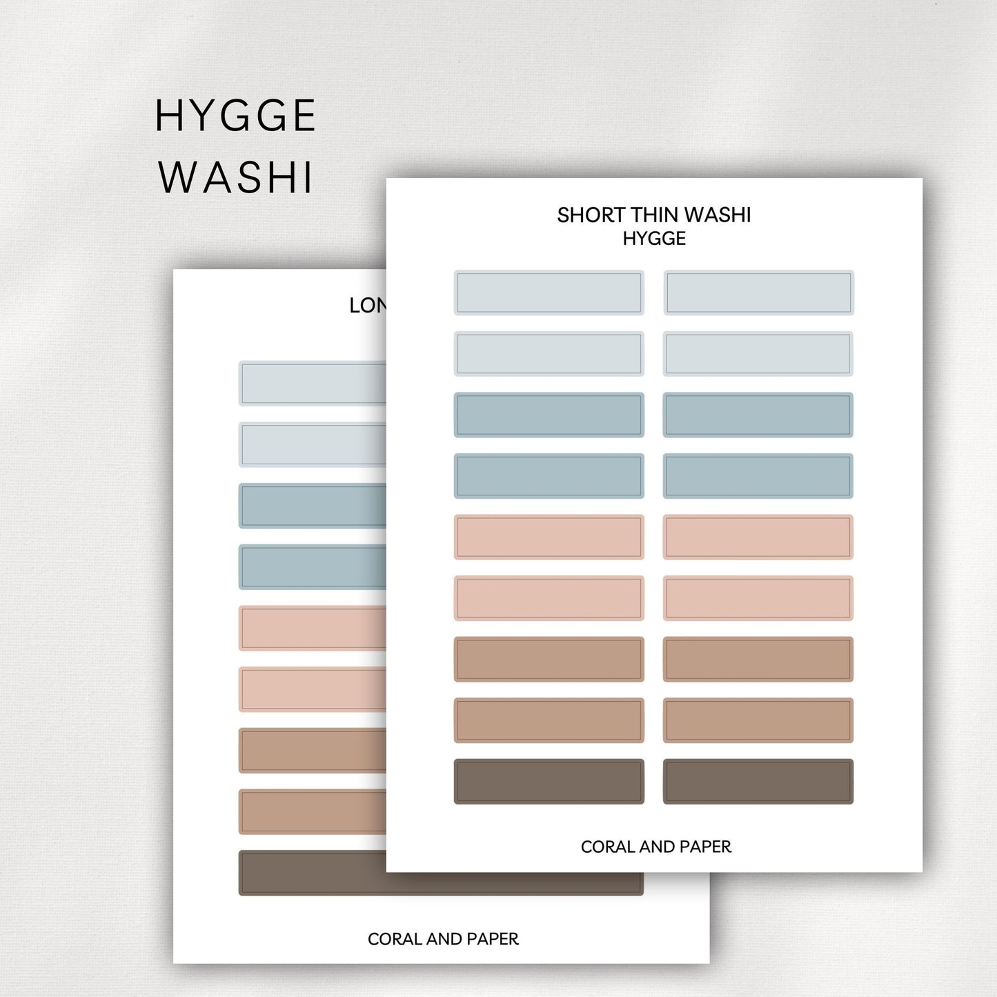 Hygge Washi Planner Stickers | Minimal Functional Washi