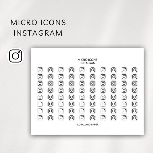 Instagram Micro Icons - Planner Stickers