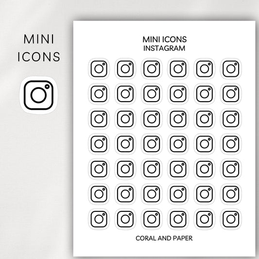 Instagram Mini Icons - Planner Stickers