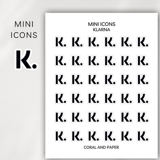 Klarna Mini Icons - Planner Stickers