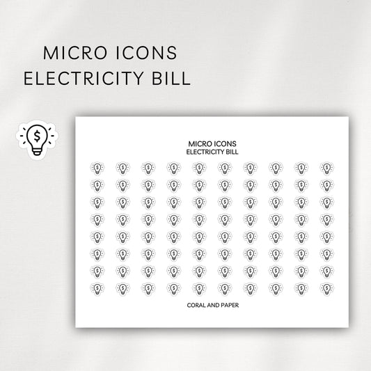 Light Bill Micro Icons - Planner Stickers