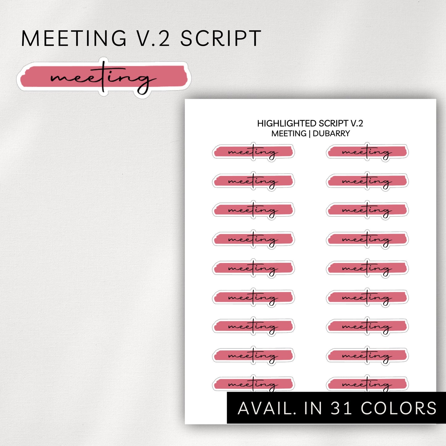 Meeting Highlighted V2 Script Planner Stickers