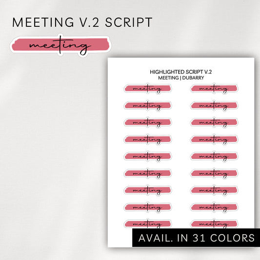 Meeting Highlighted V2 Script Planner Stickers