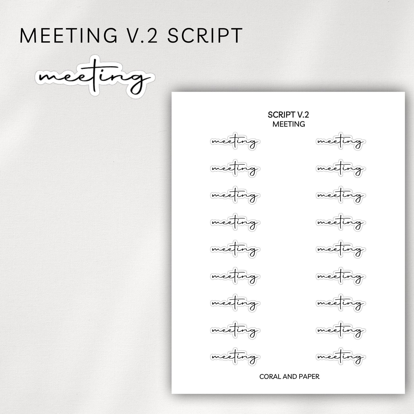 Meeting V2 Script Planner Stickers