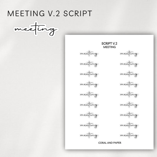 Meeting V2 Script Planner Stickers