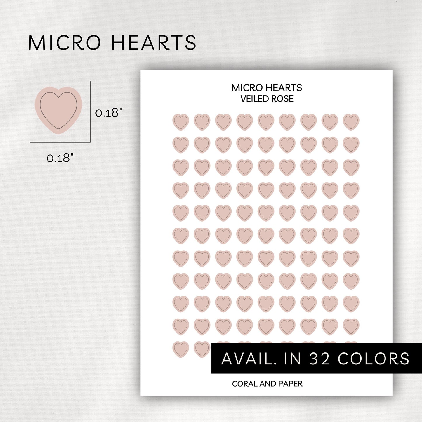 Micro Hearts – Transparent Planner Hearts (0.18”)