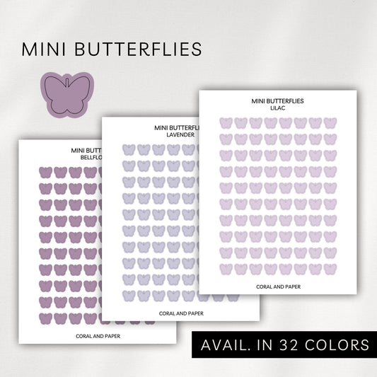 Mini Butterflies Stickers – Transparent Planner Butterflies