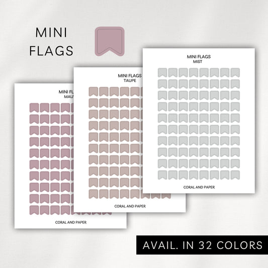 Mini Flag Stickers – Transparent Planner Flags (0.25”)