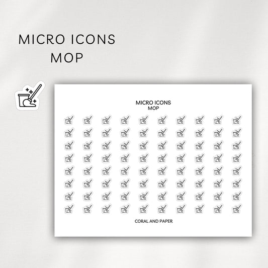 Mop Micro Icons - Planner Stickers