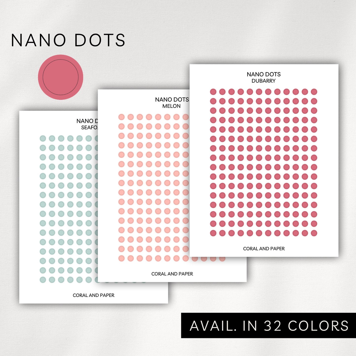 Nano Dot Stickers – Transparent Planner Dots (0.12”)
