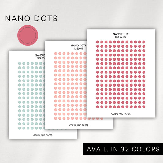 Nano Dot Stickers – Transparent Planner Dots (0.12”)
