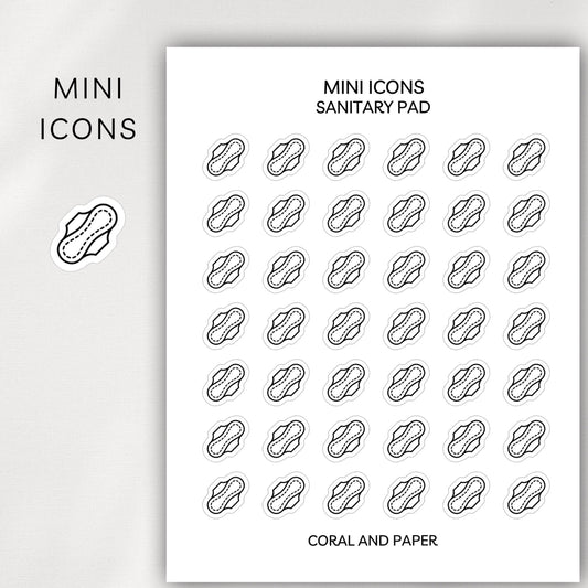 Sanitary Pad Mini Icons - Planner Stickers