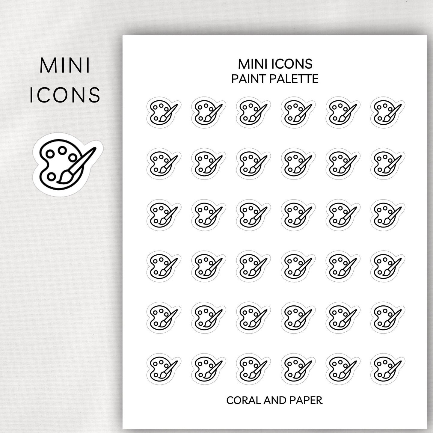 Painting Mini Icons - Planner Stickers