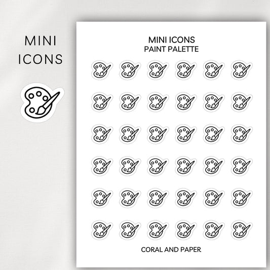 Painting Mini Icons - Planner Stickers