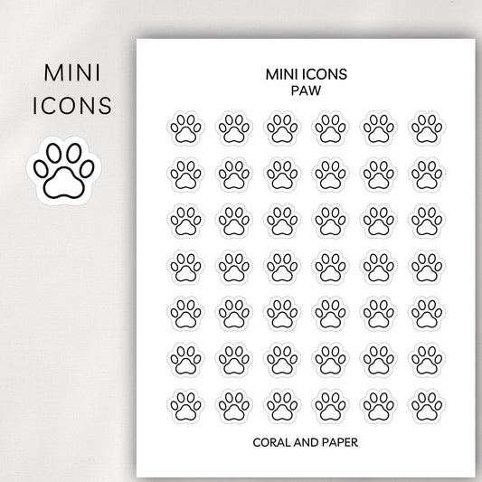 Paw Mini Icons - Planner Stickers