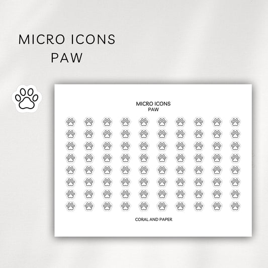 Paw Micro Icons - Planner Stickers