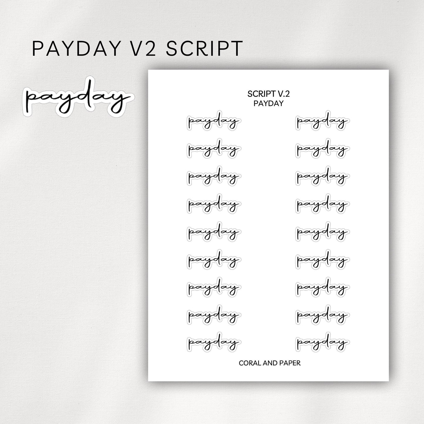 Payday V2 Script Planner Stickers