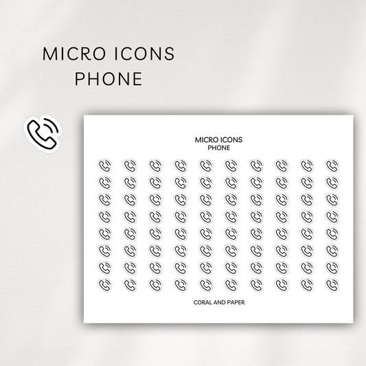 Phone Micro Icons - Planner Stickers