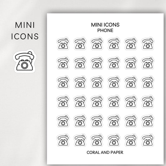 Phone Mini Icons - Planner Stickers