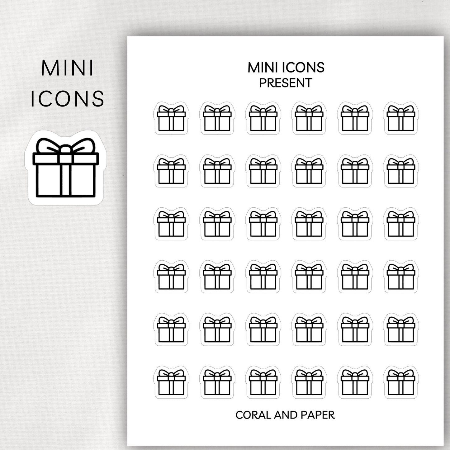 Present / Gift Mini Icons - Planner Stickers