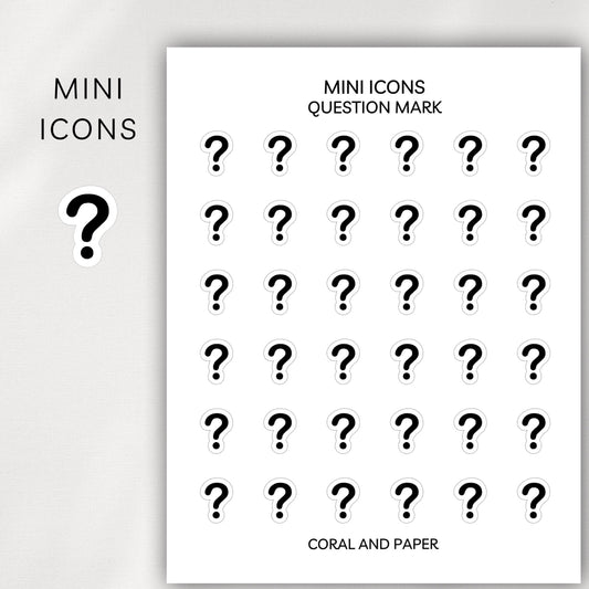 Question Mark Mini Icons - Planner Stickers