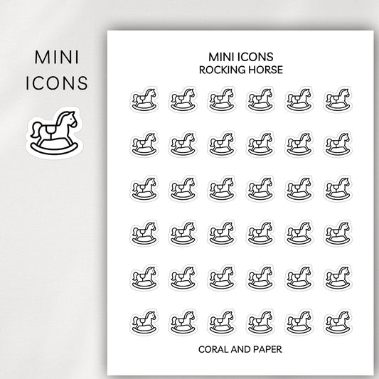 Rocking Horse Mini Icons - Planner Stickers
