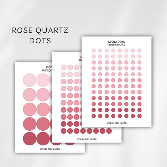 Rose Quartz Dots Planner Stickers | Minimal Functional Dots Stickers