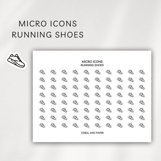 Running Shoes Micro Icons - Planner Stickers