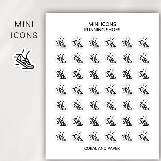 Running Shoes Mini Icons - Planner Stickers