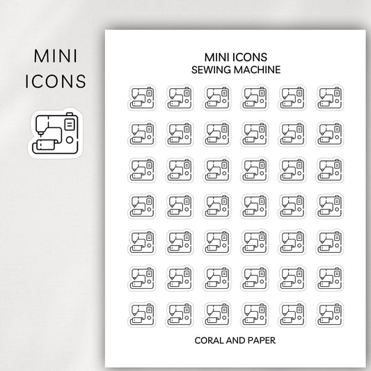 Sewing Machine Mini Icons - Planner Stickers