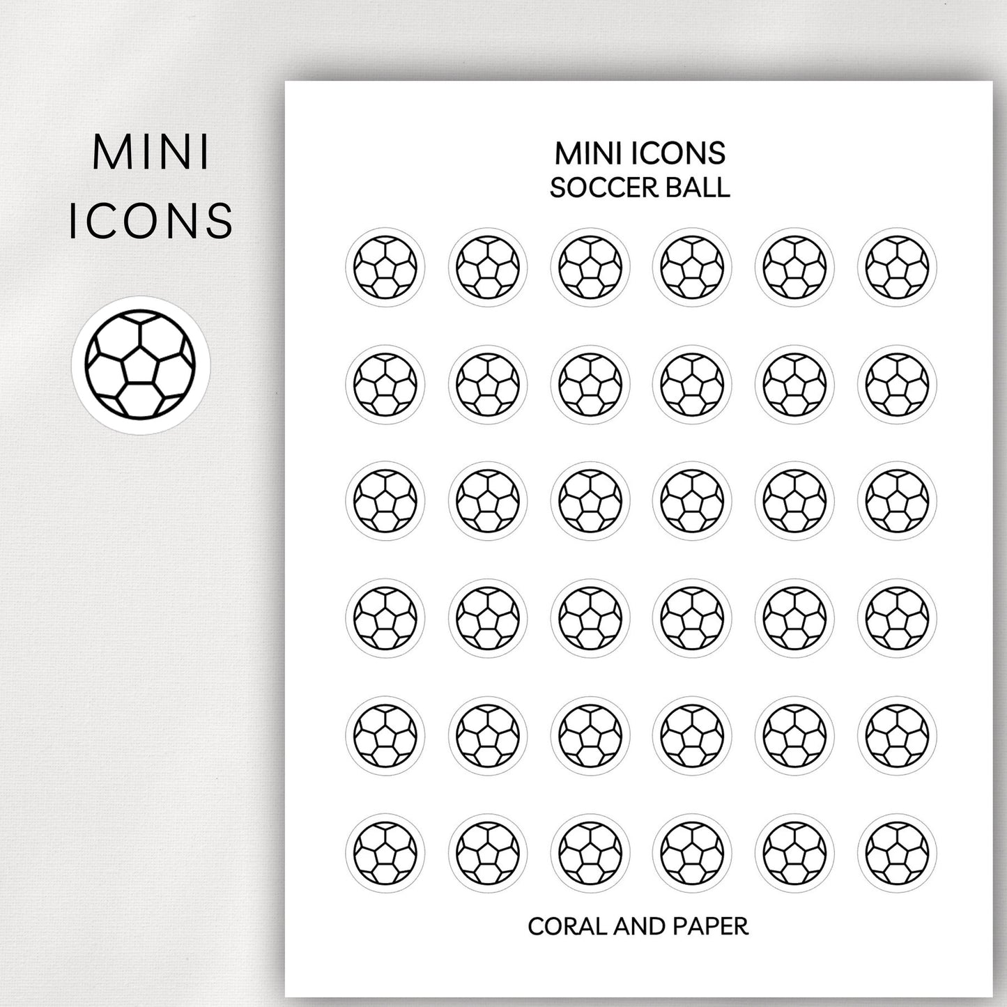 Soccer Ball Mini Icons - Planner Stickers