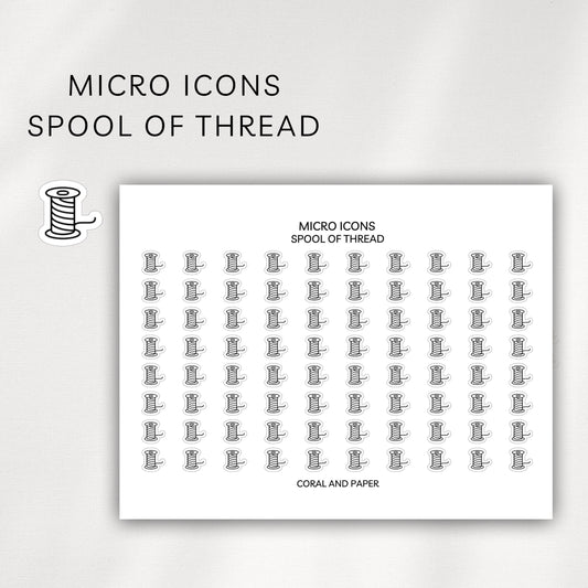 Spool of Thread Micro Icons - Planner Stickers