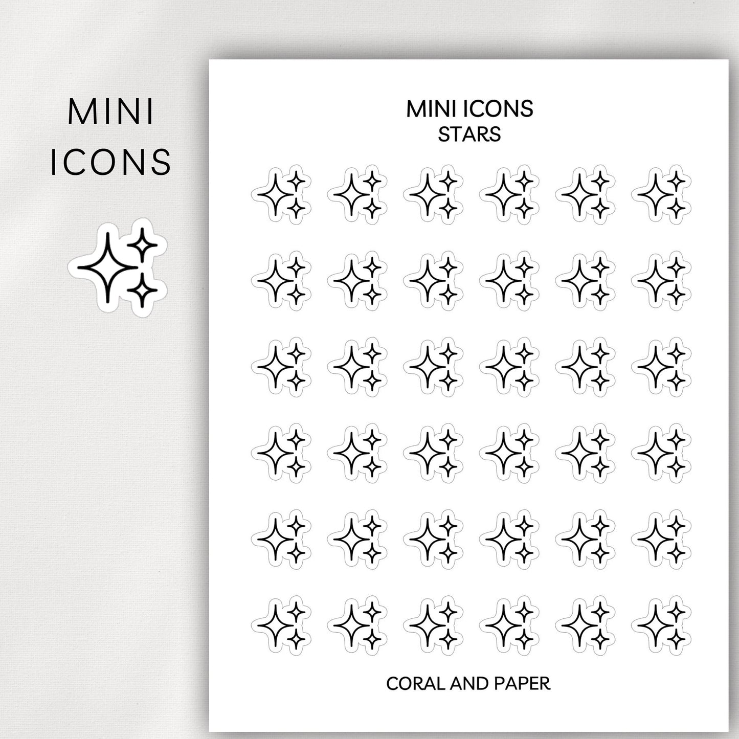 Stars Mini Icons - Planner Stickers