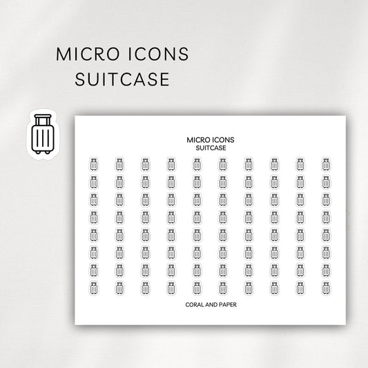 Suitcase Micro Icons - Planner Stickers