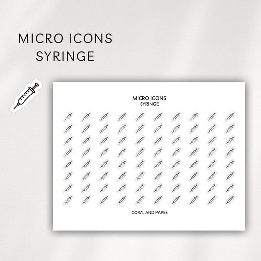 Syringe Micro Icons - Planner Stickers
