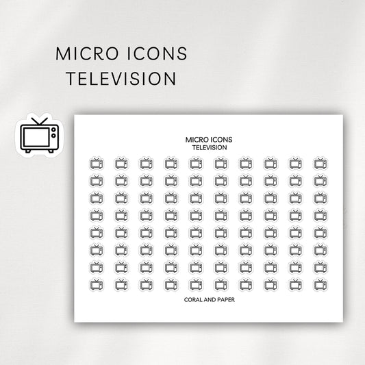 TV Micro Icons - Planner Stickers