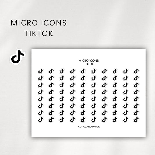 TikTok Micro Icons - Planner Stickers