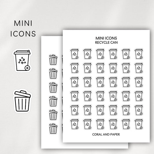 Recycle / Trash Mini Icons - Planner Stickers
