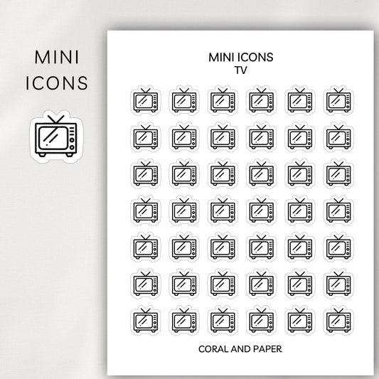 TV Mini Icons - Planner Stickers
