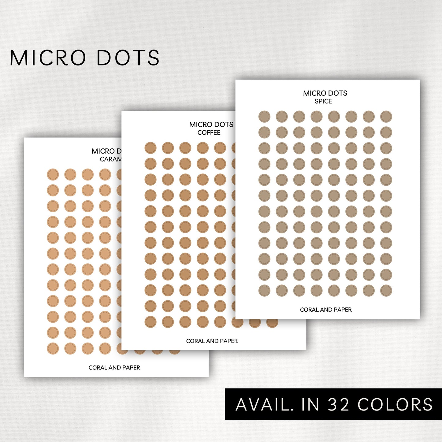 Micro Dot Stickers – Transparent Planner Dots (0.18”)