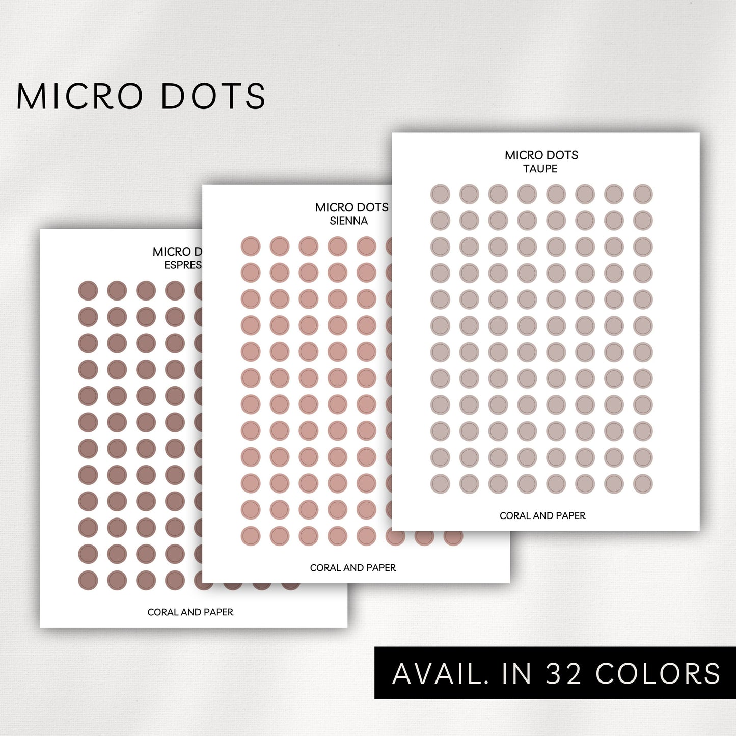 Micro Dot Stickers – Transparent Planner Dots (0.18”)
