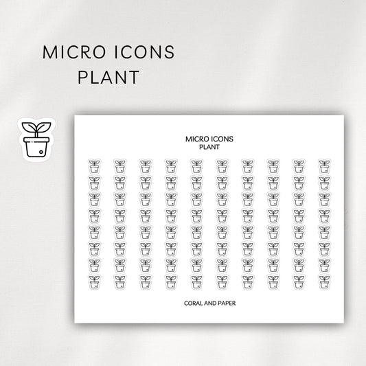 Plant Micro Icons - Planner Stickers