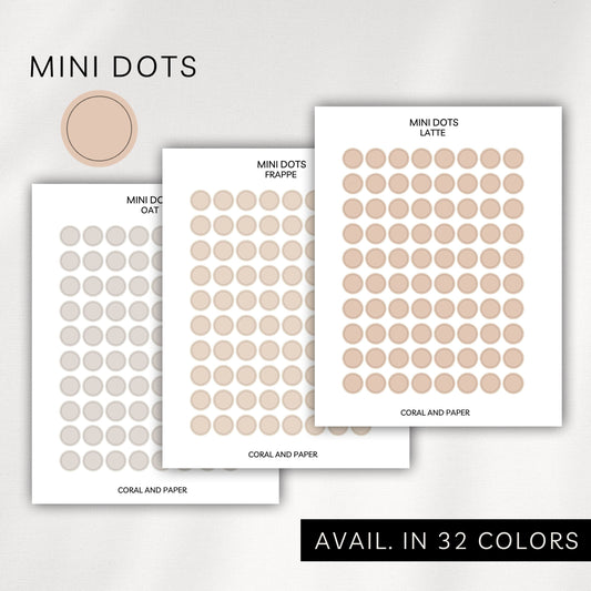 Mini Dot Stickers – Transparent Planner Dots (0.25”)