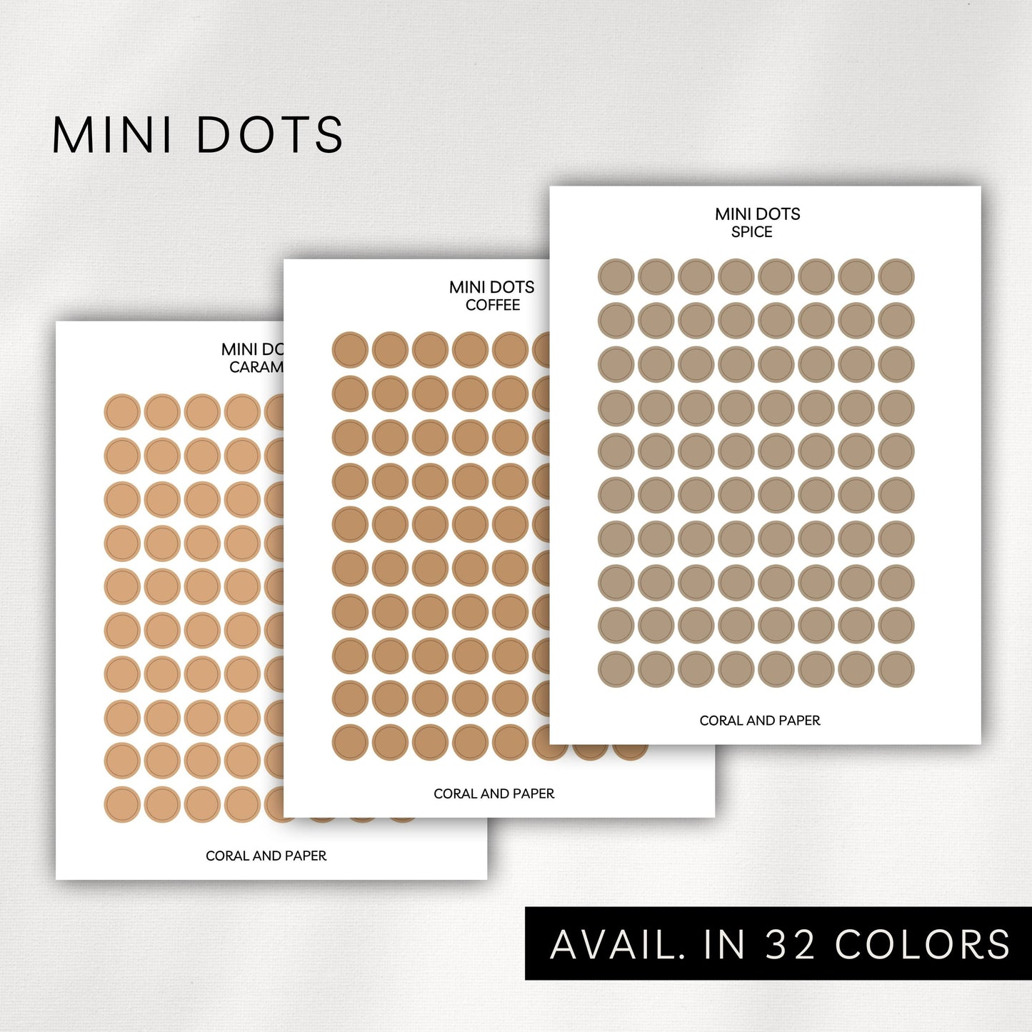 Mini Dot Stickers – Transparent Planner Dots (0.25”)