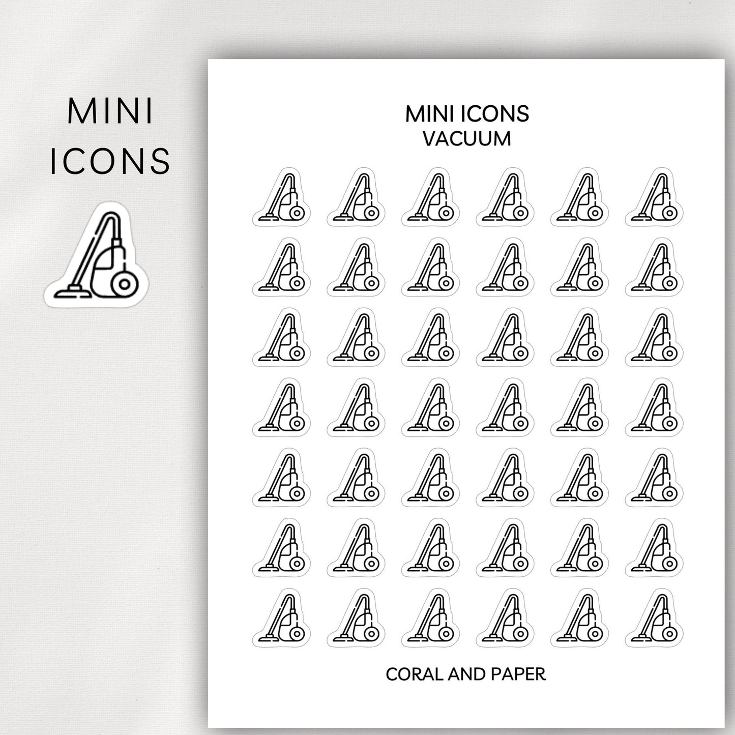 Vacuum Mini Icons - Planner Stickers