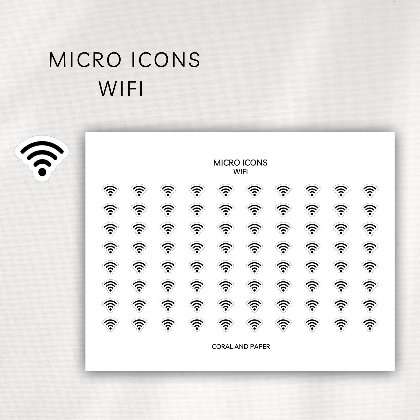 Wifi Micro Icons - Planner Stickers