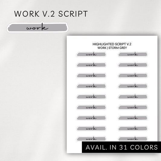 Work Highlighted V2 Script Planner Stickers