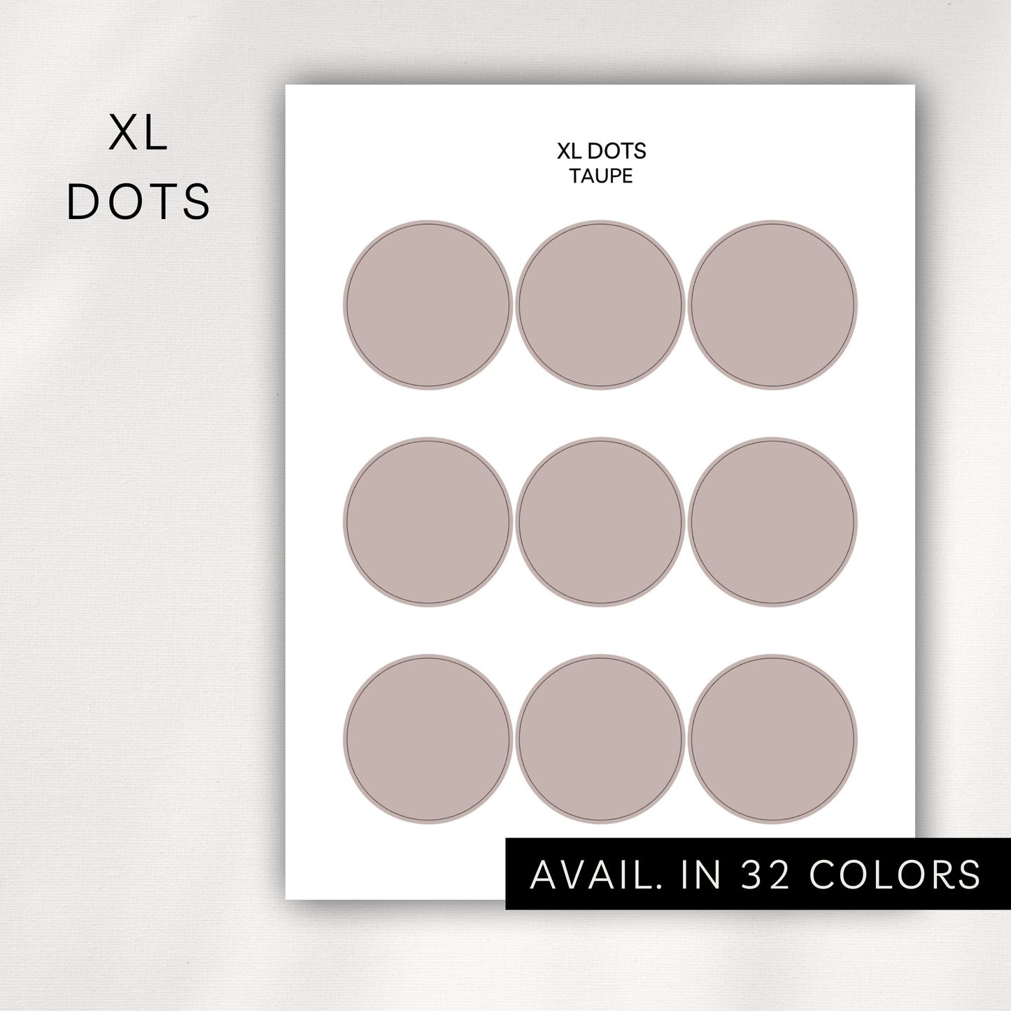 XL Dot Stickers – Transparent Planner Dots (1.00”)