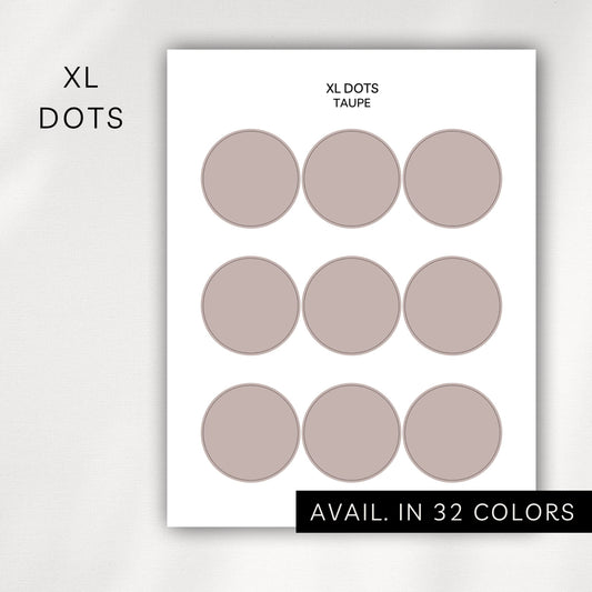 XL Dot Stickers – Transparent Planner Dots (1.00”)